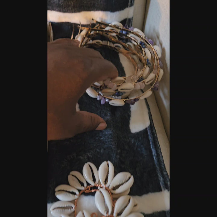 Cowrie & Crystal Head bands