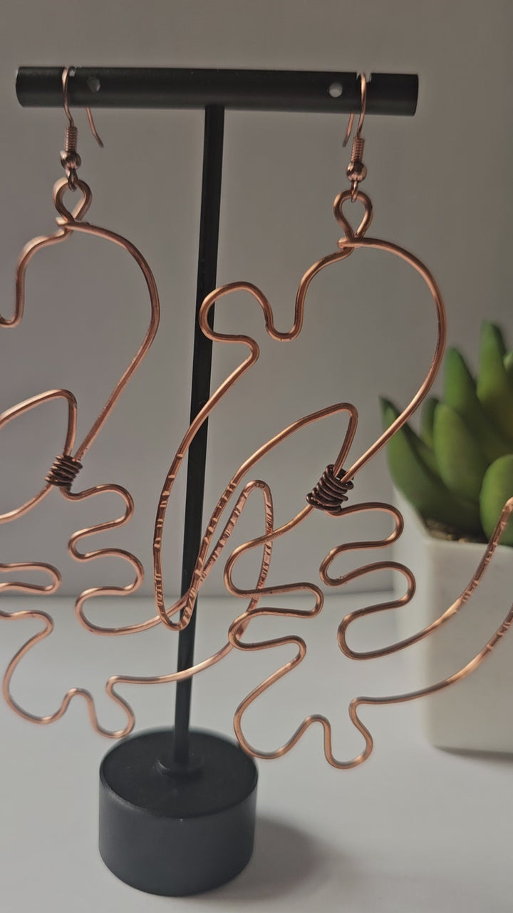Gye Nyame Wire Earrings copper